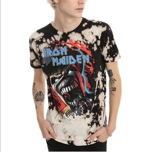 Iron Maiden Acid Wash Band T Shirt